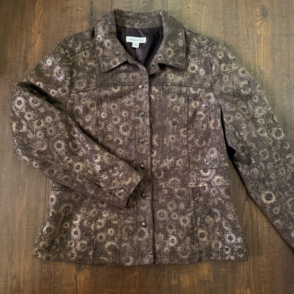 Brown metallic overcoat